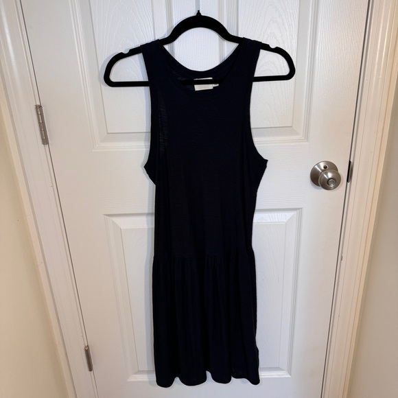 Nation LTD black midi cotton dress